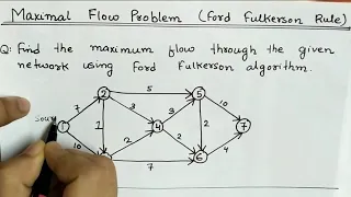Lec-40 Ford Fulkerson Algorithm For Max Flow | Hindi | Operation Research