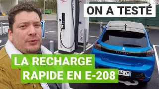 Recharge PEUGEOT e-208 sur borne IONITY : rapide comme l'éclair ?