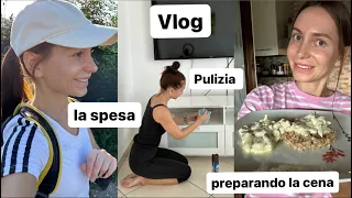 Vlog camminare per la salute. Pulire la casa | cucinare farro con salsa cremosa al funghi | la spesa