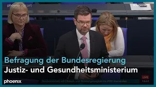 165. Sitzung des Deutschen Bundestags | Befragung der Bundesregierung mit Lauterbach und Buschmann