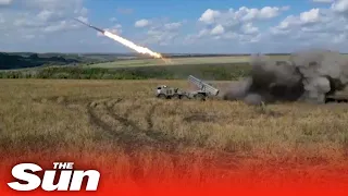 Russian rocket systems land missiles on Ukrainian positions