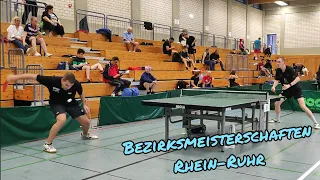 Offensive Sidespin-Schupfbälle - Bezirksmeisterschaften Rhein-Ruhr - Bahadir Secer vs Benno Schmidl