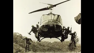 "Fortunate Son" but you're in a helicopter flying over Vietnam