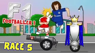 🏁FOOTBALLER 1🏁#5 Premier League Wacky Races (David Luiz Red! Watford 0-6 Man City)