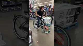 My #walmart #son trying to ride his first #bike 🤣🤦🏻🤣