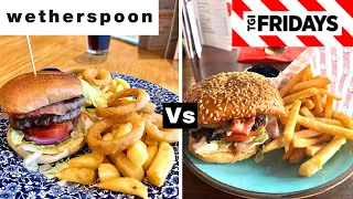 Wetherspoons Burger Vs TGI Fridays Burger - Surprising Winner!
