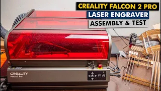 Creality Falcon 2 Pro 40W laser engraver & cutter - assembly, camera setup & test