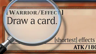 Yu-Gi-Oh Cards with the Shortest Effects