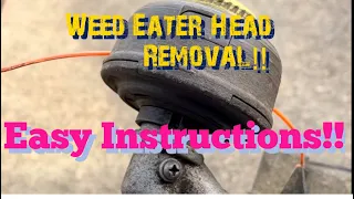 How to Remove and Replace Ryobi  Trimmer Head Removal | Weed Weater Head Replacement.