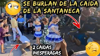 🔴omg la santaneca se cae bailando 🔴Mira la  reacción de Yajaira al verla caer 😱 fueron 2 caidas😨