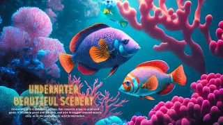 8K - Underwater Colorful Footage | Beautiful Ocean Fish & Coral Reef - Stunning Aquarium Relax Music