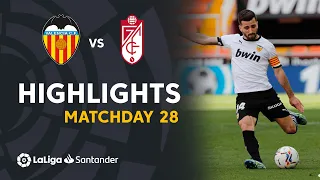 Highlights Valencia CF vs Granada CF (2-1)