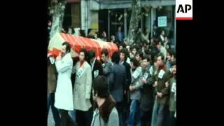 SYND 23 11 75 FUNERAL OF TURKISH STUDENT