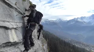 La Team B.A.R dans la via ferrata de Curalla (Passy - 74)