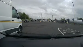 Police Escort For Lorry With An Unusually Large Load! Abnormal Load! Oversized Load!