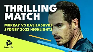 EPIC Andy Murray vs Nikoloz Basilashvili Encounter | Sydney 2022 Highlights