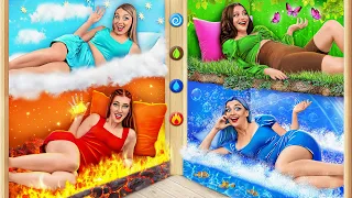 Four Elements Build a Bunk Bed | Fire Girl, Water Girl, Air Girl and Earth Girl by Multi DO