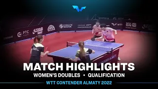 Alexandra S./Aiya A. vs Li Y./Leng Y. | WD | WTT Contender Almaty 2022 (Qual)