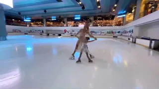 Family performance on ice, Olena Mira and Taras