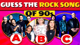 Guess The Greatest Rock Songs Of The 90s Quiz 🤔 Music Quiz