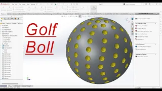 How to make a golf boll in solidworks,