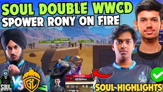 iQOOSoul Double WWCD Back To Back ✅ SouL SPOWER & RONY on Fire 🔥 SOUL vs GODL 😱 Team SouL 🚀