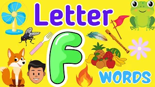 Letter F Words for kids | 20 Words starting with F | Letter F words | Alphabet F #english #kidsvideo