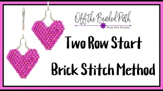 Create Adorable Heart Earrings With The Two-row Brick Stitch Technique!