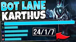 WTF?! 25 KILLS IN 15 MINUTES WITH ADC KARTHUS (INSANE) - League of Legends