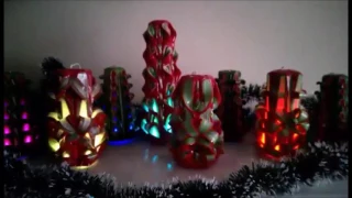 Christmas Carved Candles