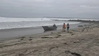 Human Smuggling Panga Lands On The Beach | San Diego