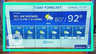 10 Weather: Scattered morning showers and afternoon storms