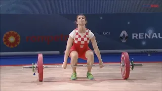 Marina Marković (58 kg) Clean & Jerk 77 kg - 2018 EWF European Weightlifting Championships
