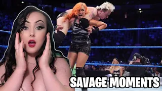 Girl Reacts to WWE Top 20 Savage Moments Woman To Man