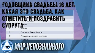 Годовщина свадьбы 16 лет: какая это свадьба, как отметить и поздравить супруга