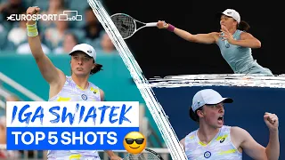 The INCREDIBLE Iga Swiatek | Top 5 Shots | Eurosport Tennis