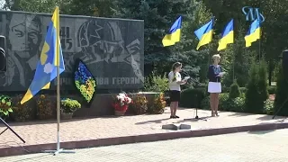 Свій вірш читає Софійка Богаєнко.  День міста Миргорода.  2018 рік