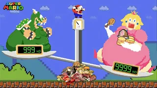 Mario Bros: Fat Mario vs Fat Peach Super Sized Maze Escape , Evolution of Fat Peach | Ks Mario