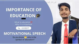 Real meaning of Education | Presentation | Motivational speech | Public speaking | ‎@ARSPOKANE
