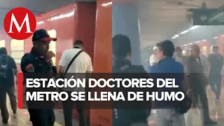 Reportan presencia de humo en la estación Doctores de la Línea 8 del Metro