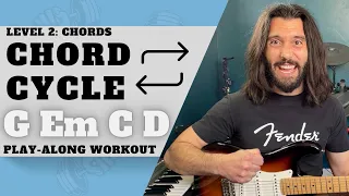 Chord Cycle #4: G Em C D |  Guitar Play Along Workout