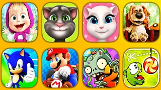 Mario Kart, Masha and The Bear, Talking Tom and Friends, Pvz2, Sonic