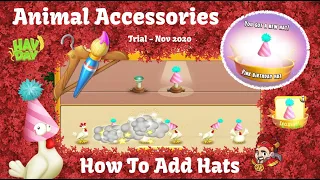 Hay Day Farm Pass - Animal Accessories - How to Add Hats