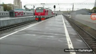 Фирменный пассажирский поезд N_°001,Москва - Волгоград, отправился с Павелецкого вокзала.