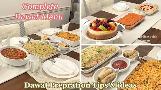 COMPLETE DAWAT MENU| DAWAT PREPRATION TIPS AND IDEAS WITH RECIPES| DAWAT VLOG 🥘🍱🇺🇸