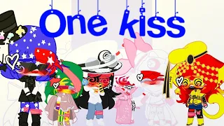 ♡One Kiss♡(🇺🇲x🇨🇴, 🇬🇾x🇬🇫, 🇩🇪x🇵🇱, 🇰🇷x🇯🇵, 🇧🇭x🇶🇦, 🇬🇷x🇪🇬)(#countryhumans) (#meme) (#gacha)