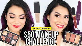 Full Face of BELIEVE BEAUTY Makeup from Dollar General