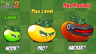 PvZ 2 Discovery - Difference Of New Plants Level 1 VS Max Level VS Max Mastery!