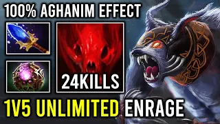 100% Full Aghanim Octarine Core 1v5 Unlimited Enrage Brutal Fury Swipes Burst Ursa Dota 2