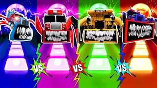 👀Tow Mater Truck Eater🆚️Fire Truck Eater 🆚️Tow Truck Eater 🆚️Police Car Eater 🎶Who Will Win?